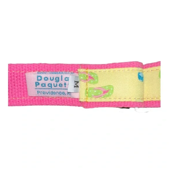 Douglas Paquette pink / yellow flip flop belt Medium 38” - Picture 4 of 5